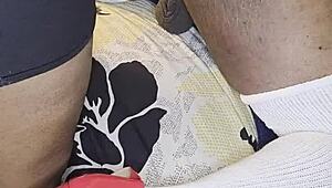 Ebony wife rips clothes for anal toy humiliation on hubby