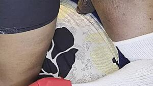 Ebony wife rips clothes for anal toy humiliation on hubby