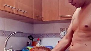 wanna taste my mother-in-law's wet vagina for breakfast in the kitchen before quickie anal creampie? 