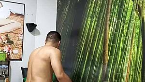 Hubby left for usa so his friend creampies my squirting pussy now