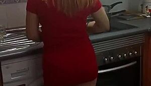 wanna taste my mother-in-law's wet vagina for breakfast in the kitchen before quickie anal creampie? 