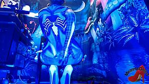 spiderbabe unleashes her sexy halloween tricks!