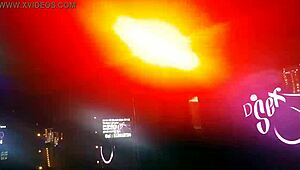 18yo latina slams intense table dance