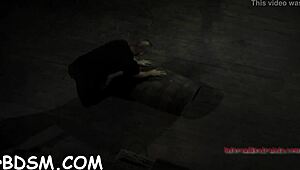 blindfolded babe gagged as toy shoves her twat deep 😈🔒🍆