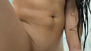 hey, playing with my wet pussy while i shower...