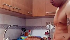 wanna taste my mother-in-law's wet vagina for breakfast in the kitchen before quickie anal creampie? 