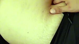 amateur milf explores belly fetish to shaking orgasm