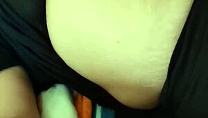 amateur milf explores belly fetish to shaking orgasm