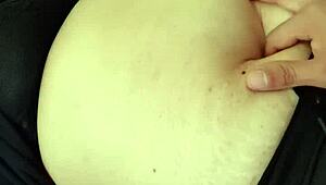 amateur milf explores belly fetish to shaking orgasm