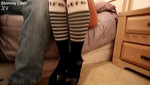 imagine tiny puerto rican midget latina stripping before big black cock rips clothes for florida workout