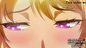 anime hentai babe bent over takes big cock doggystyle creampie in pussy