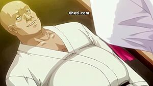 anime hentai babe bent over takes big cock doggystyle creampie in pussy