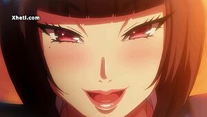 anime hentai babe bent over takes big cock doggystyle creampie in pussy