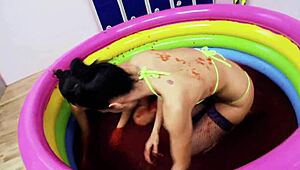 i feel romana ryder and tammie lee's naked bodies sliding in jam bath