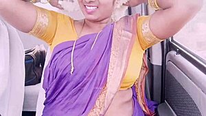 House Maid's Car Sex With Telugu Dirty Talk
