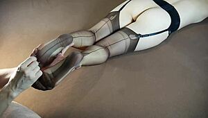 massage these sexy stocking soles horny milf??