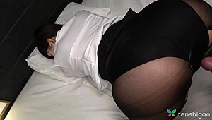mai toda's shaved pussy gets pounded hard by ex in stockings and cosplay