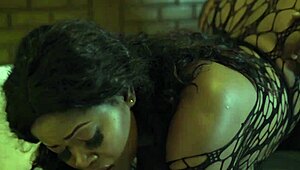 crazy ebony with huge ass in fishnets begs for bedroom fuck?