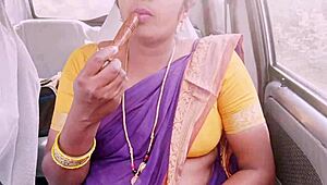 House Maid's Car Sex With Telugu Dirty Talk