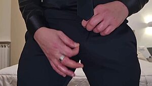 that skinny italian neighbor in lingerie gets her clothes ripped, dirty talks while riding huge cock and pissing