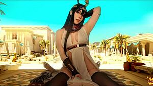 desert goddess entrances traveler in erotic ritual with moliyredwolf