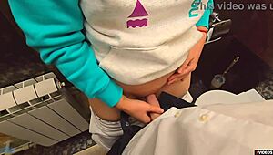 teacher, cum hard in my wet thong panties right here in school toilet