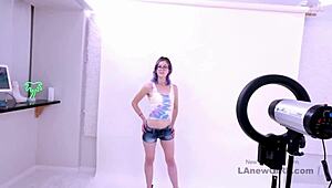 purple-haired teen, want daddy to fuck you hard during this sofa casting interview?