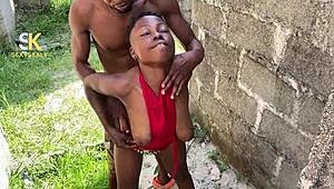 girl, feel this carpenter pounding your narrow ass doggystyle from behind outdoors?