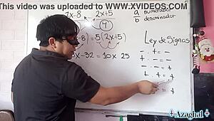 Teacher nerd's creampie equation explodes with massive load!