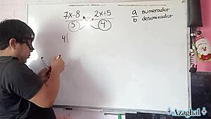 Teacher nerd's creampie equation explodes with massive load!