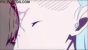 mei mei encounters stranger in jujutsu kaisen inspired scene with intense oral action