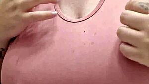 check out these heavy bbw naturals jiggling deep cleavage tease