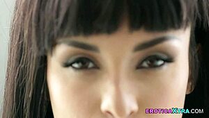 Lucky guy dives into brunette babe's big tits and wet pussy for group licking frenzy