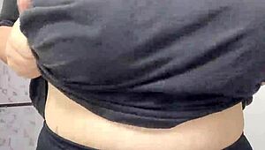 check out these heavy bbw naturals jiggling deep cleavage tease