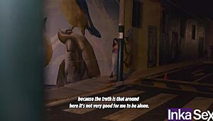 milagros raiza busty peruvian caught at night by shy black guy