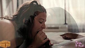 slutty pawg nympho licks bbc before creampie pounding