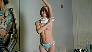 sexy teacher in lingerie rides student's monster cock cowgirl in office