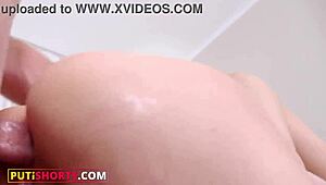 I rammed that european blonde baddie's tight ass in shorts so hard