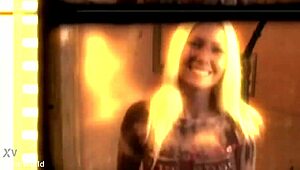 Crave Blonde's Shaved Peach Pussy Muffin in Lingerie!