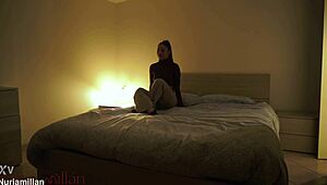 Wife endures lezdom foot training session