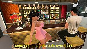 kim's friend drops by for some lap dance fun with husband around