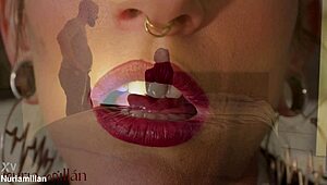 Wife endures lezdom foot training session