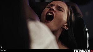 whoa black babe takes monster cocks double penetrating ass pussy squirting trailer 😱🍆💦