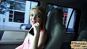 hey blonde teen, wanna fuck for that ride or what?