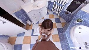 hey linda weasley bend over in the bathroom for my pov deepthroat and doggystyle pounding