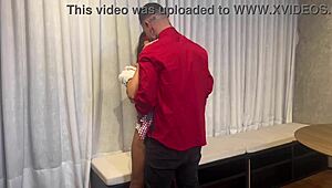 uhh this skinny teen in miniskirt gags on cock deepthroat fisting homemade