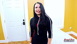 hey sporty brunette whitney wanna suck my big cock post-run deepthroat cumshot?