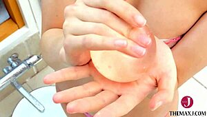 CHIKA NARUMI'S Innocent Micro Bikini Water Balloon Burst Soaks Tits Wet