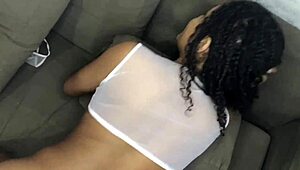 how's that thick cock stretching her tight little brazilian pussy?