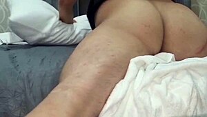 adorable skinny euro tattoo girl fingers ass hard while rubbing cock on bed closeup cumshot